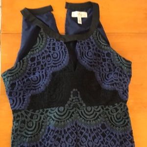 Jessica Simpson Maternity Tri-color lace dress